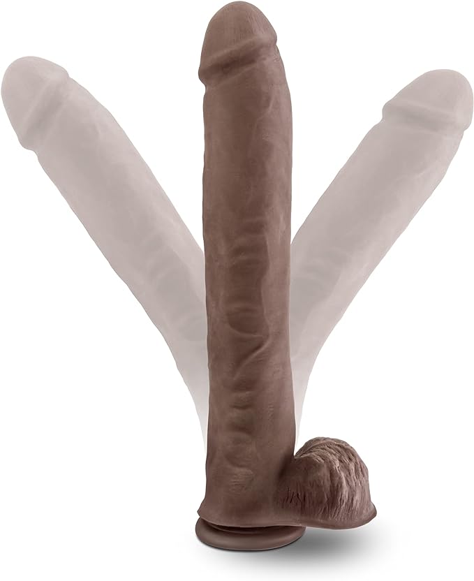 Au Naturel - Daddy - 14in Sensa Feel Dual Density Dildo - Chocolate