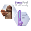 Au Naturel - 9in Sensa Feel Dildo - Chocolate