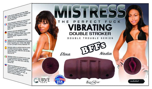 Mistress Elina and Nadia Vibrating Double Stroker