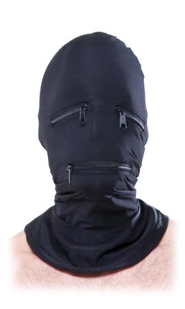 Fetish Fantasy Black Zipper Face Hood O/S